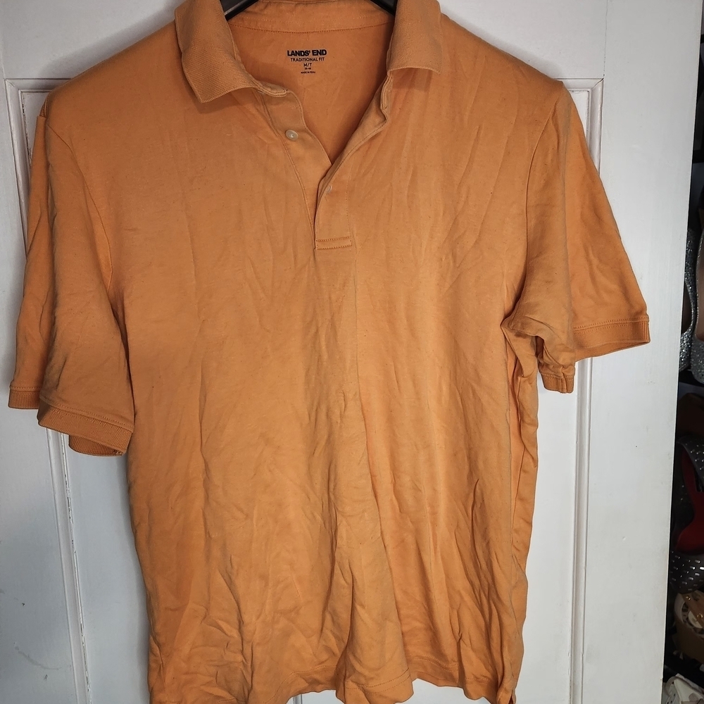 Lands' End Men's Vibrant Orange Polo